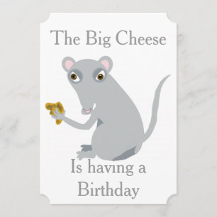 Uitnodigingen van de Big Cheese Birthday Party
