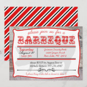 Uitnodigingen van de Big Pig Barbeque Party van BB (Voorkant / Achterkant)
