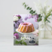 Uitnodigingen van de Birthday Cake Party over de b (Staand voorkant)