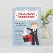 Uitnodigingen van de Birthday-partij van het Magic (Staand voorkant)