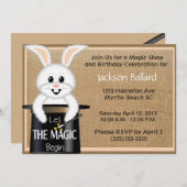 Uitnodigingen van de Birthday-partij van het Magic (Voorkant / Achterkant)