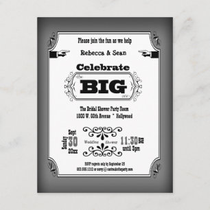 Uitnodigingen van de Black and White Playbill Par