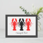 Uitnodigingen van de Boil-partij van de kreeft (Staand voorkant)