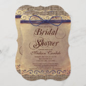 Uitnodigingen van de Bridal van het Rustic Land (Voorkant / Achterkant)