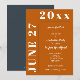 Uitnodigingen van de Burnt Oranje White Graduation