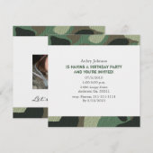 Uitnodigingen van de Camouflage Partij (Voorkant / Achterkant)