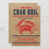 Uitnodigingen van de  Crab Boil Party (Voorkant / Achterkant)