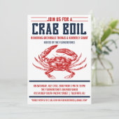 Uitnodigingen van de  Crab Boil Party (Staand voorkant)