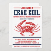 Uitnodigingen van de  Crab Boil Party (Voorkant / Achterkant)