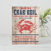 Uitnodigingen van de  Crab Boil Party (Staand voorkant)