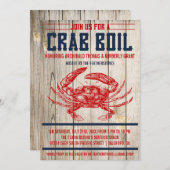 Uitnodigingen van de  Crab Boil Party (Voorkant / Achterkant)