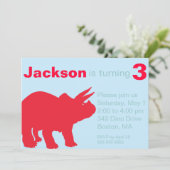 Uitnodigingen van de Dinosaur-partij voor kinderen (Staand voorkant)