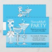 Uitnodigingen van de Donaupartij met Cocktails (Voorkant / Achterkant)