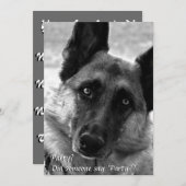 Uitnodigingen van de Duitse partij Shepherd (Voorkant / Achterkant)