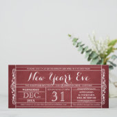 Uitnodigingen van de Eve Party van het Ticket Nie (Staand voorkant)