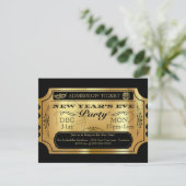 Uitnodigingen van de Eve Party van het  Ticket Nie (Staand voorkant)