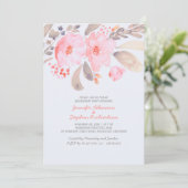 Uitnodigingen van de Floral Waterverf Engagement P (Staand voorkant)