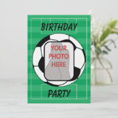 uitnodigingen van de fotopartij van het voetbal (Staand voorkant)