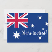 Uitnodigingen van de Fun Australian Flag Party (Voorkant)