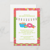 Uitnodigingen van de Fun Summer Pool (Voorkant / Achterkant)