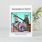 Uitnodigingen van de Funny Renaissance Party (Staand voorkant)