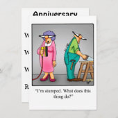 Uitnodigingen van de Funny Wedding Jubileum Party (Voorkant / Achterkant)