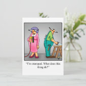 Uitnodigingen van de Funny Wedding Jubileum Party (Staand voorkant)