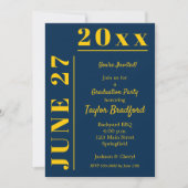 Uitnodigingen van de Gele en Blauwe Graduation Par (Voorkant)