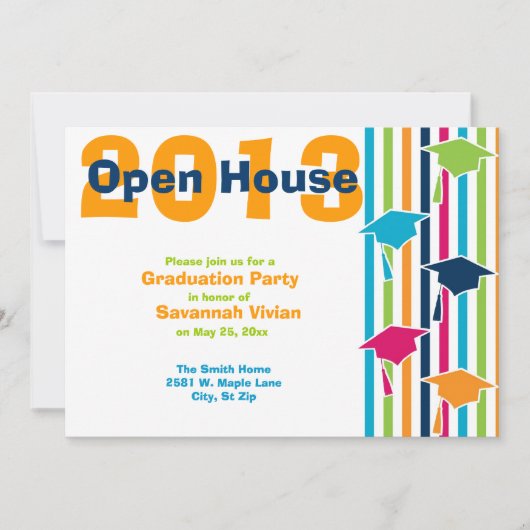 Uitnodigingen van de Graduation Party Open House (Voorkant)