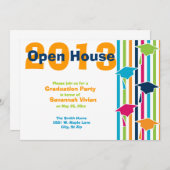Uitnodigingen van de Graduation Party Open House (Voorkant / Achterkant)
