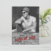 Uitnodigingen van de Graduation Party [Rood] (Staand voorkant)