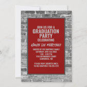 Uitnodigingen van de Graduation Party [Rood] (Achterkant)