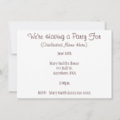 Uitnodigingen van de Graduation Party van de apoth (Achterkant)