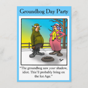 Uitnodigingen van de Groundhog Day Humor Party