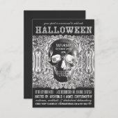 Uitnodigingen van de Halloween-partij - Steampunk  (Voorkant / Achterkant)