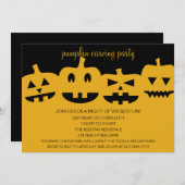 Uitnodigingen van de Halloween Pumpkin Carving Par (Voorkant / Achterkant)