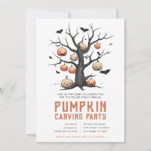 Uitnodigingen van de Halloween Pumpkin Carving Par