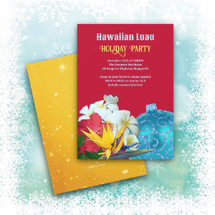 Uitnodigingen van de Hawaiian Luau Holiday Party