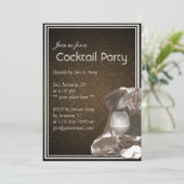 Uitnodigingen van de heer Pug & Wine Cocktail & Wi (Staand voorkant)