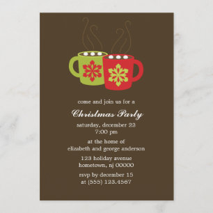 Uitnodigingen van de hete Cacao-feestdag