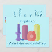 Uitnodigingen van de Kandle Partij voor Kaarten (Voorkant / Achterkant)