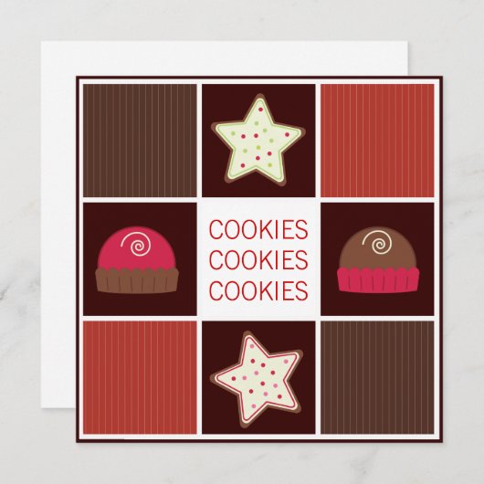 Uitnodigingen van de Kerst Koekjespartij van de Ui (Voorkant / Achterkant)