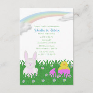 Uitnodigingen van de lente Bunny Birthday Party