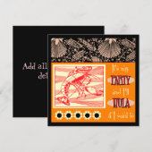 Uitnodigingen van de Lobster Retro Luau Hula (Voorkant / Achterkant)