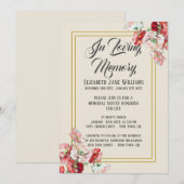 Uitnodigingen van de Memorial Service | Waterverf (Voorkant / Achterkant)