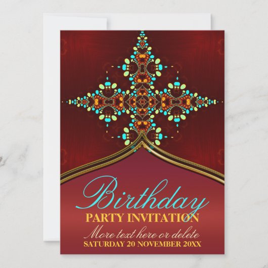 Uitnodigingen van de Oost-Aqua Spice Birthday Part (Voorkant)