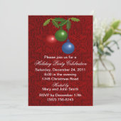 Uitnodigingen van de ornament-feestdag (Staand voorkant)