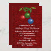 Uitnodigingen van de ornament-feestdag (Voorkant / Achterkant)