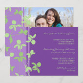 Uitnodigingen van de Paarse Groene Foto Engagement (Voorkant / Achterkant)