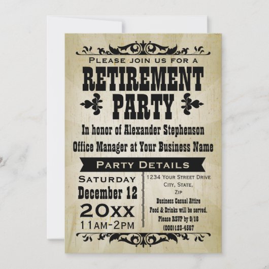 Uitnodigingen van de   partij (Voorkant)